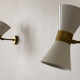 Paire d'appliques diabolo blanc