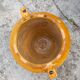 Antique yellow enamel confit pot from the 19th century