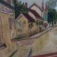 Aquarelle Marlotte signé J.Vauviou 1954