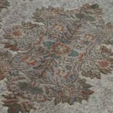 Overdyed Wool Vintage Handmade Carved Rug 172 cm x 273 cm