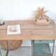 Wood and metal desk circa the 1950s.