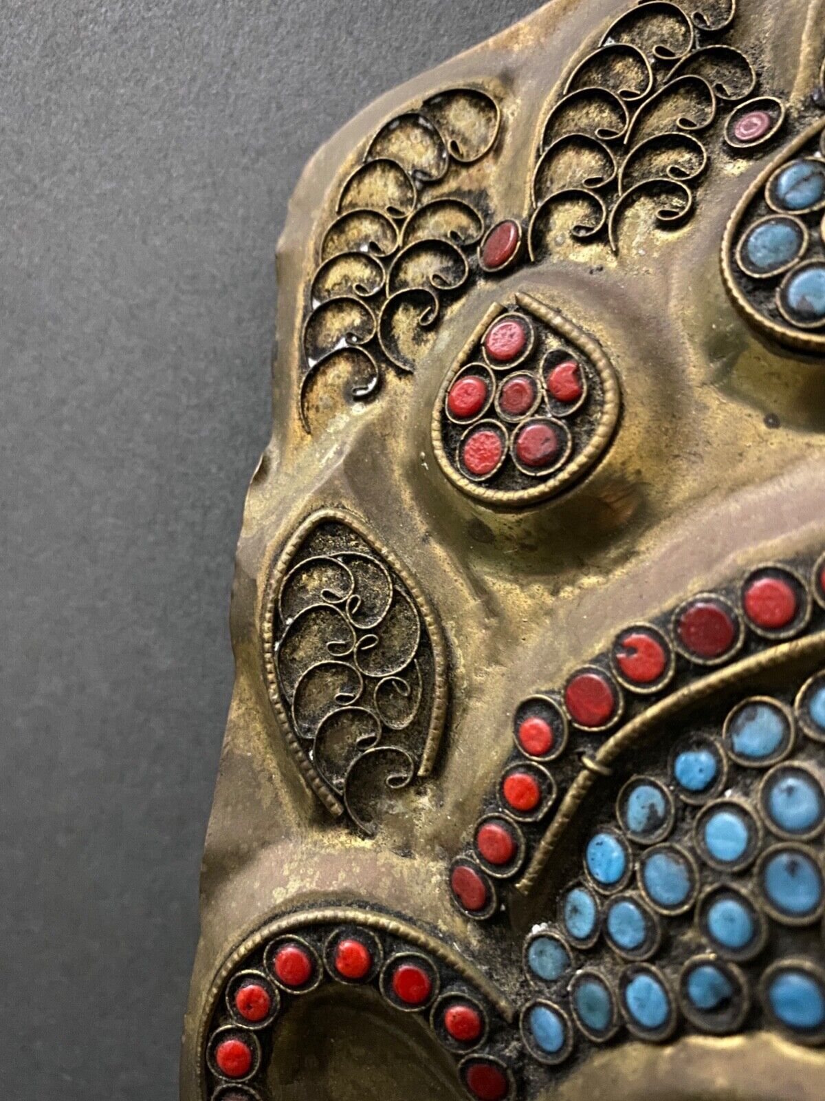 Ritual mask tibetan tibet demon protector mahakala stones