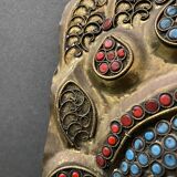 Ritual mask tibetan tibet demon protector mahakala stones