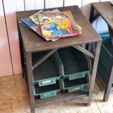Pair of industrial bedside tables