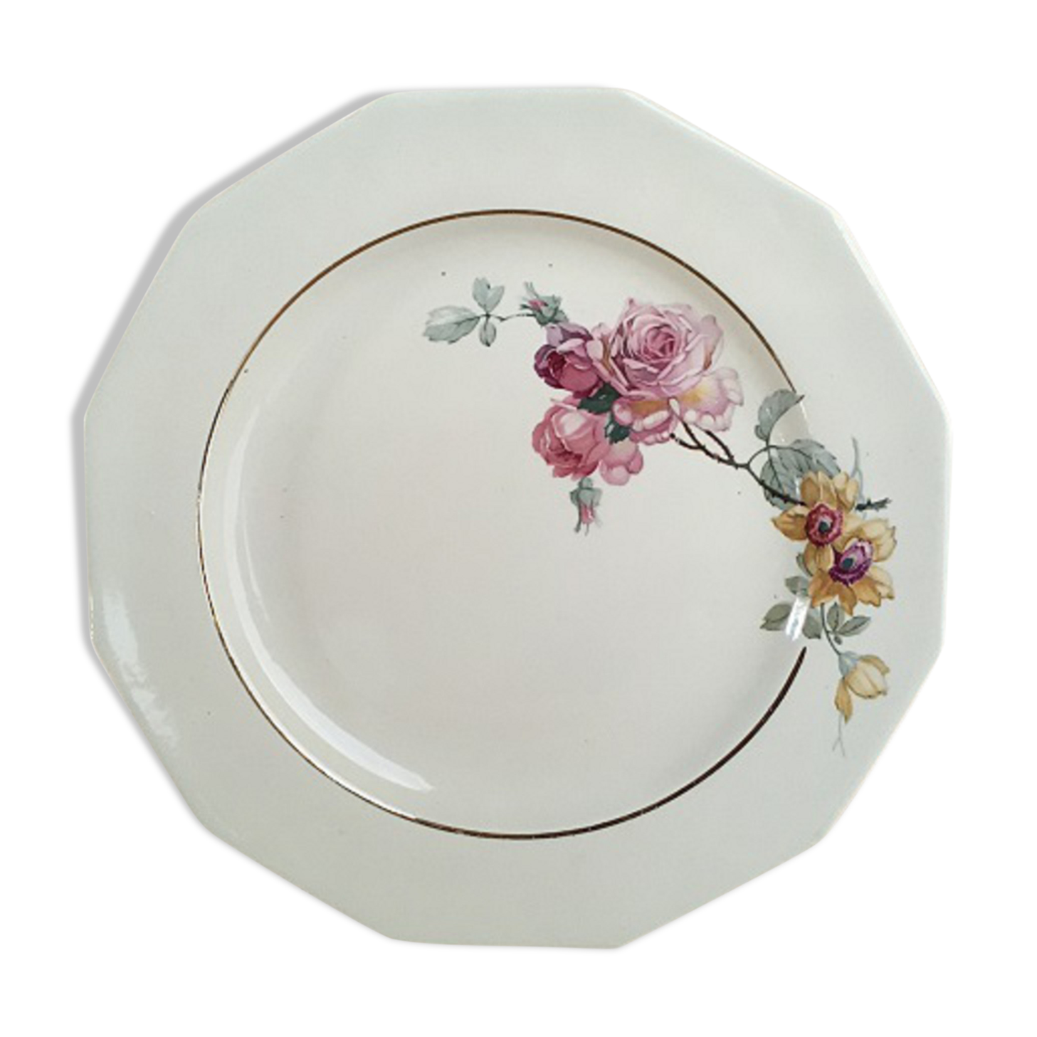 Flat Service Vintage "St-Amant-Sté des Grands Établissements Céramique"