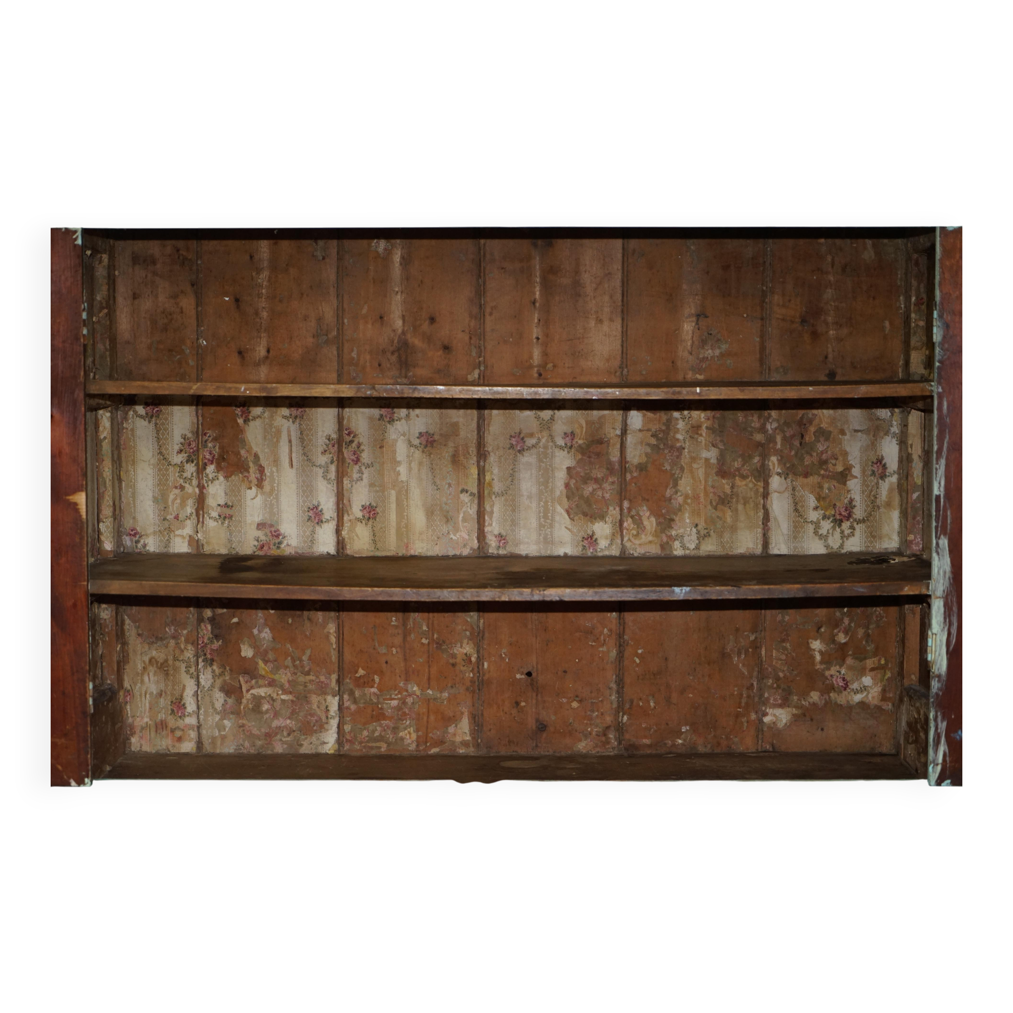 Painted pine linen cupboard or Victorian pantry circa 1860