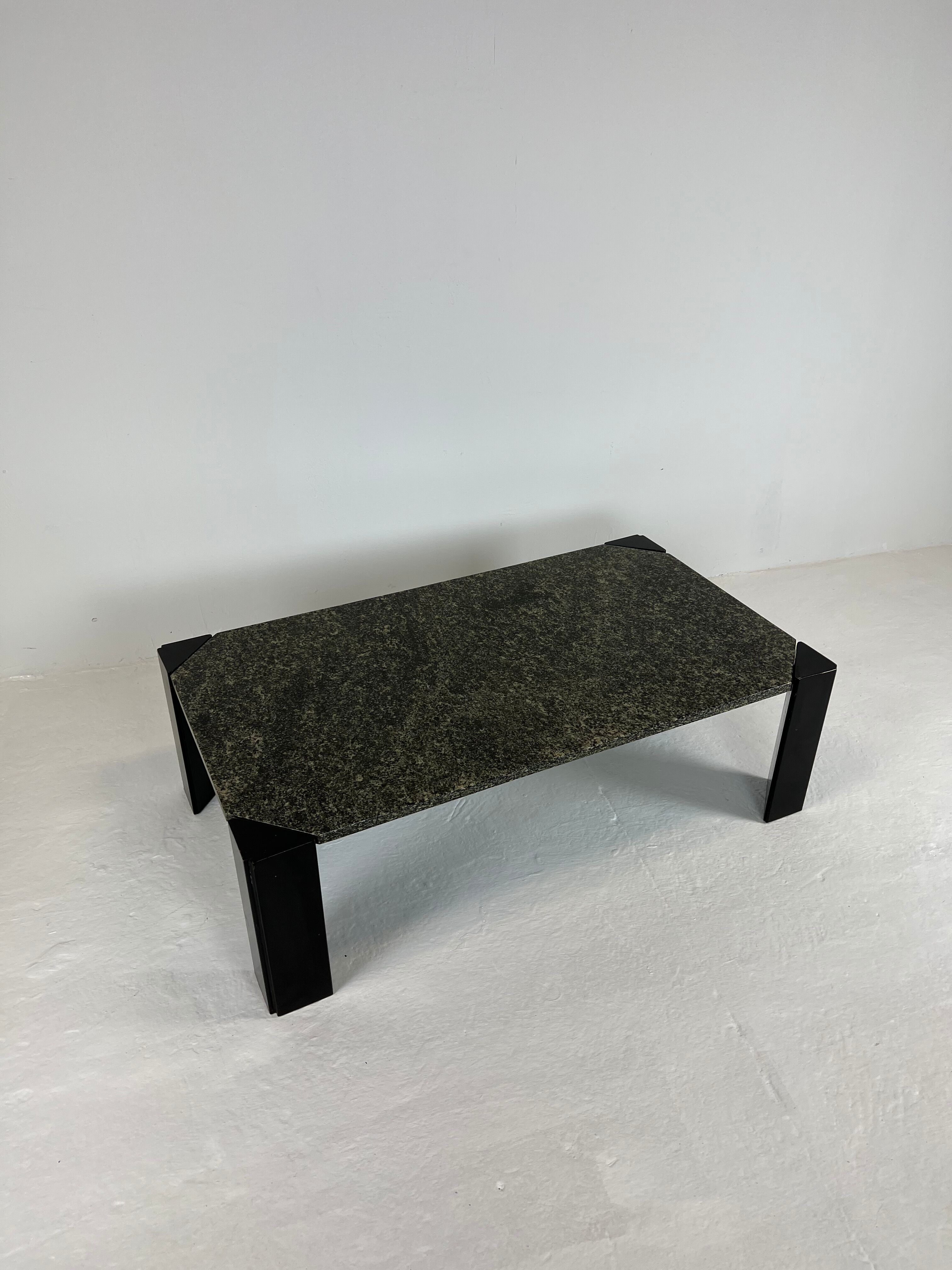 Coffee table, 80s in green marble