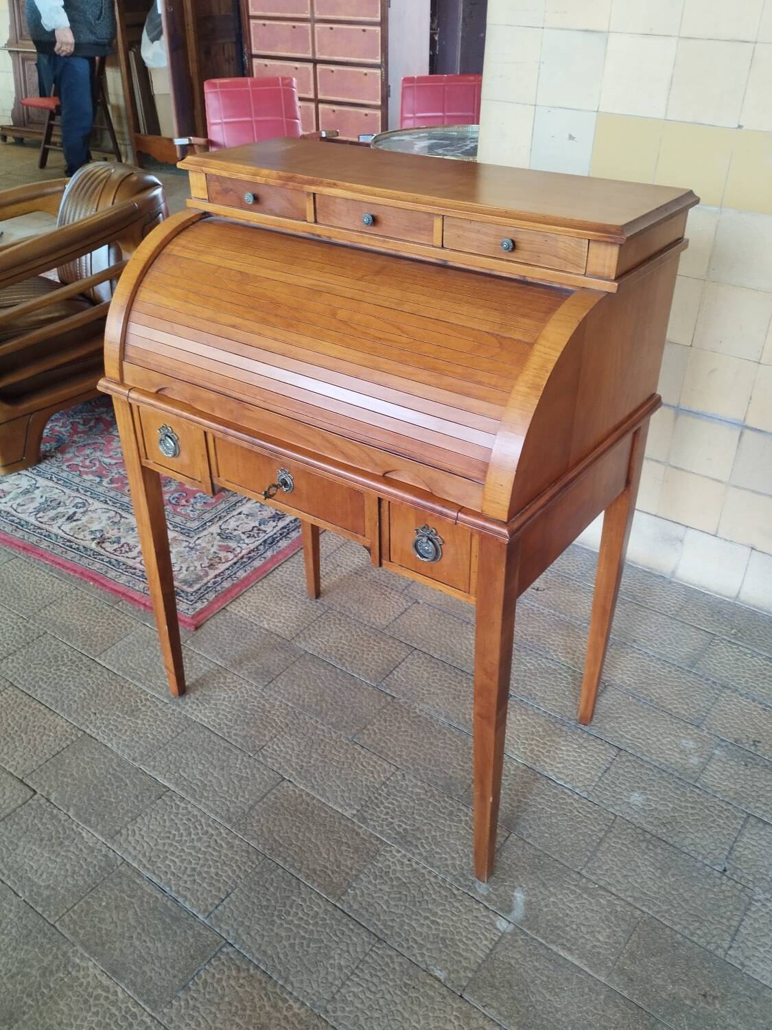Antique cylindrical desk, Louis XVI style