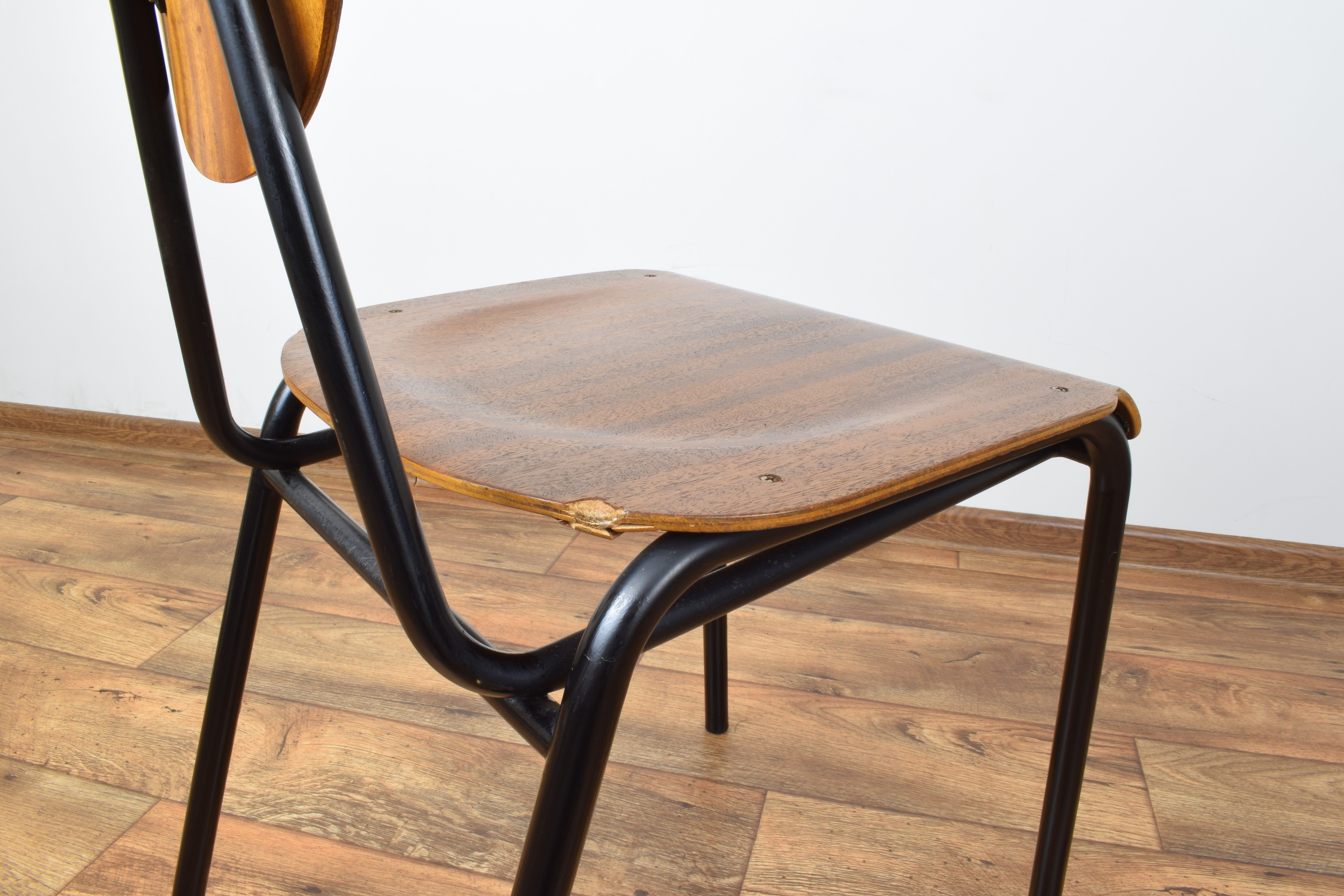 Danish teak school chairs, 1960