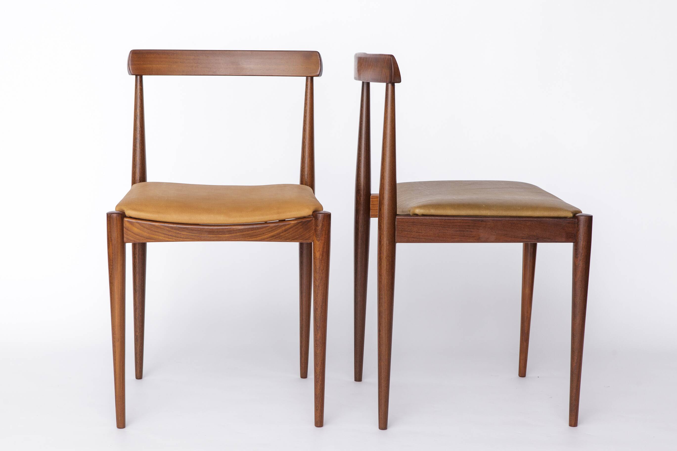 Pair Vintage Danish Rosewood Dining Chairs, 1960s Mid-Century Modern