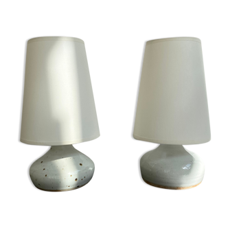 Pair of ceramic lamps