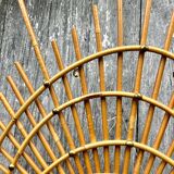 Vintage rattan sunburst mirror