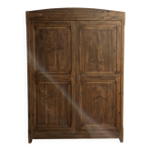 Large antique pine wardrobe