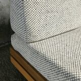 Sofa - daybed and armchair by Maison Regain 60/70 in vintage elm