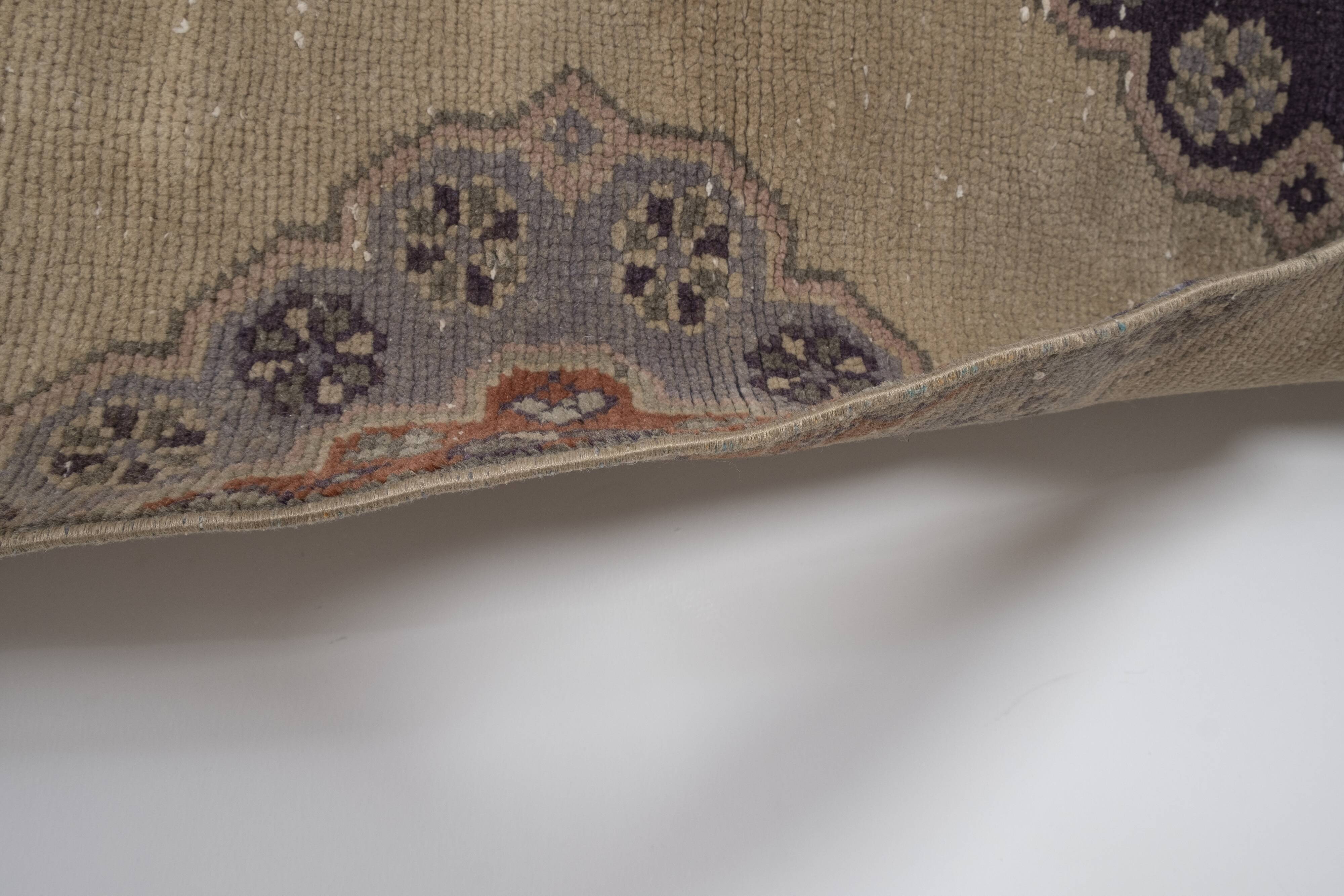 Oushak runner turkish hand knotted distressed rug 2'6" x 11'5"