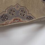 Oushak runner turkish hand knotted distressed rug 2'6" x 11'5"