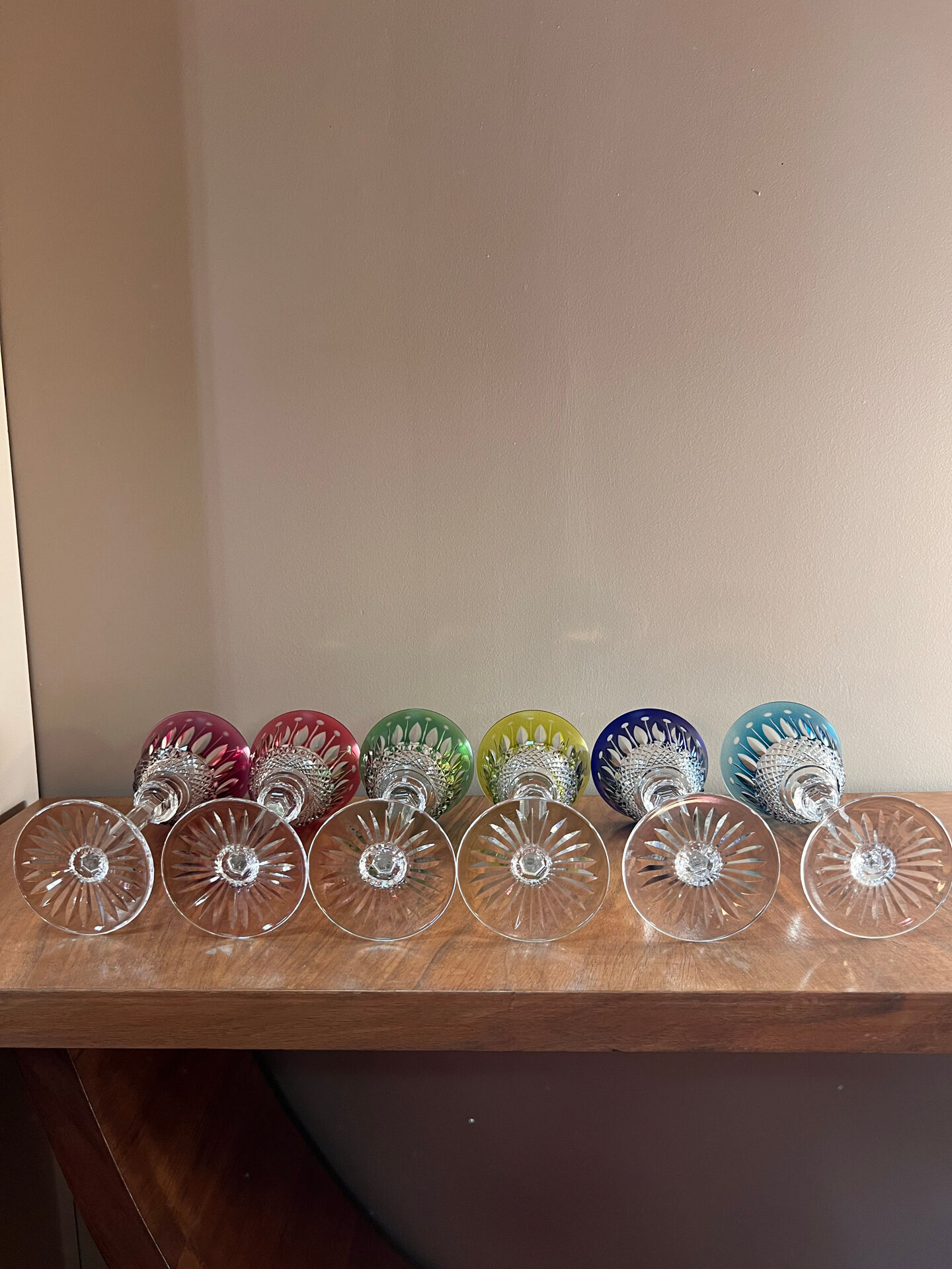 6 verres à vin en cristal Saint Louis