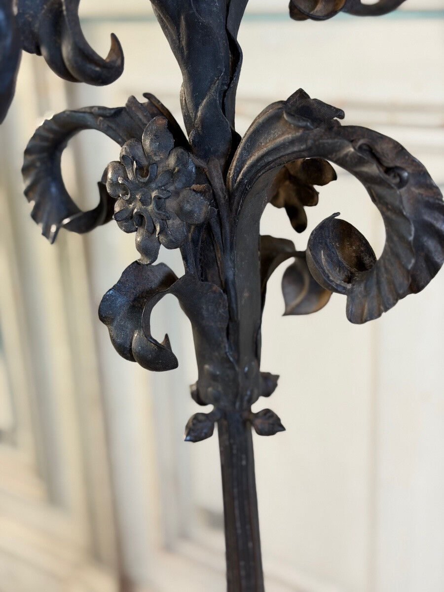 Wrought iron stool, France around 1880