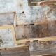 Vintage glazed brass shelf