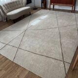 Swedish rug. hand knotted wool, layered design 2010