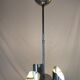 Chrome metal pendant lamp from the 1970s