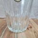 Vintage glass ice bucket with golden handle