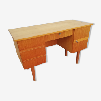 Bureau vintage 4 tiroirs 1 porte