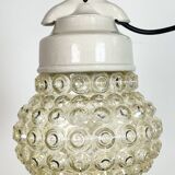 Vintage White Porcelain Pendant Light, 1970s