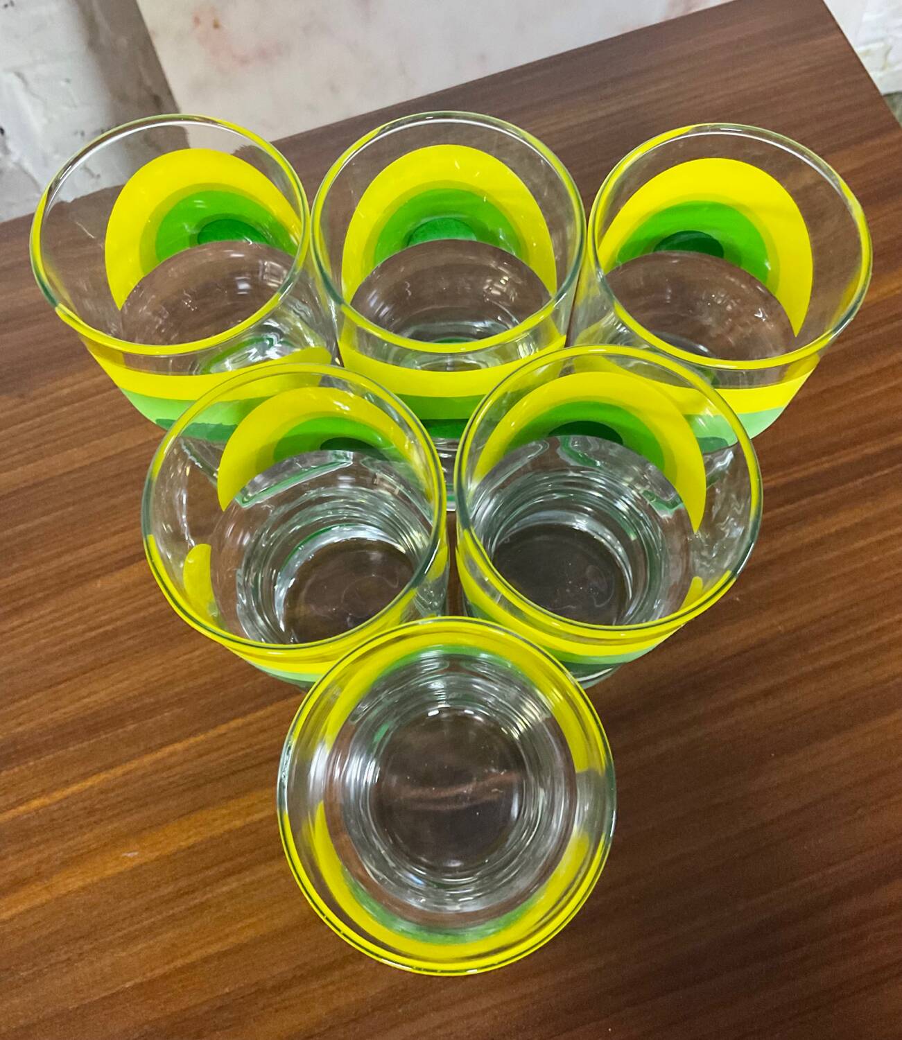 Series of 6 vintage Italy glasses