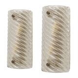 Pair of Smoked Twisted Sconces /cm H30