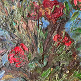 Flower bouquet, knife technique, signed