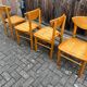 Set of 4 solid pine chairs by Rainer Daumiller circa 1960