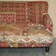 Vintage three-seater canapé by George Smith upholstered in Kilim with feather cushions.