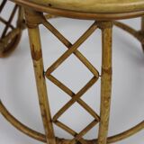 Rattan side table