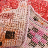 2x10 Pink & Red Classic Runner Rug,76x299Cm