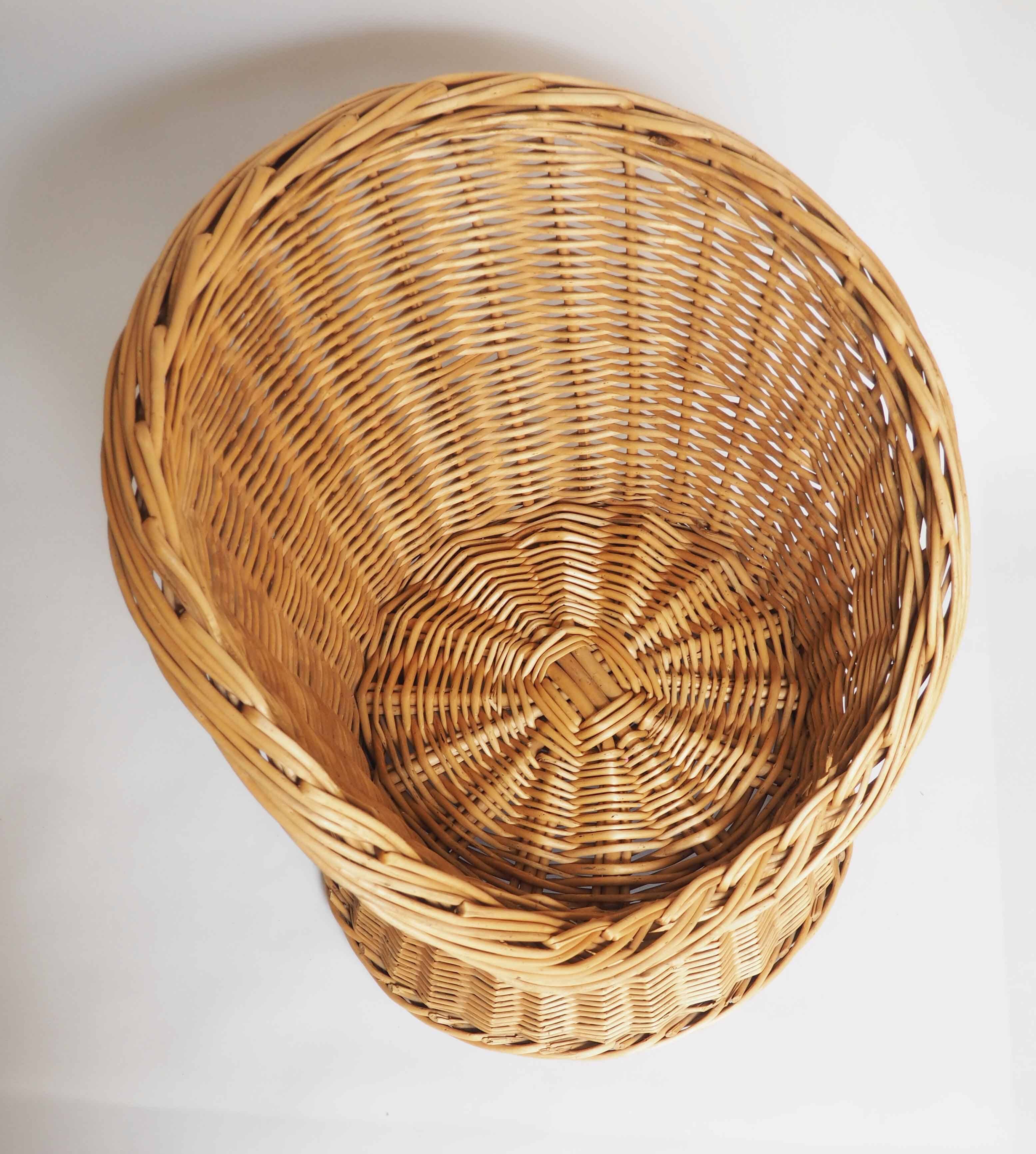 Children's rattan basket armchair