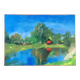 Painting The Red House by the Lake