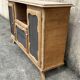 Low sideboard, bar, storage unit, wood, compass legs,