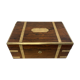 Old travel box solid mahogany writing board and nineteenth century brass
