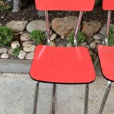 Red formica chairs