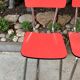 Red formica chairs
