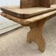 Pair of solid oak wood farmhouse benches 250cm rustic 1900