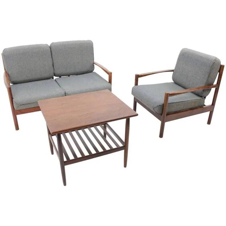 Ensemble de sièges de design scandinave, années 1970