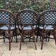 6 rattan bistro chairs
