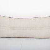 12" x 30"extra long lumbar cushion kingsize suzani pillow cover, pink tribal bedding pillow cover