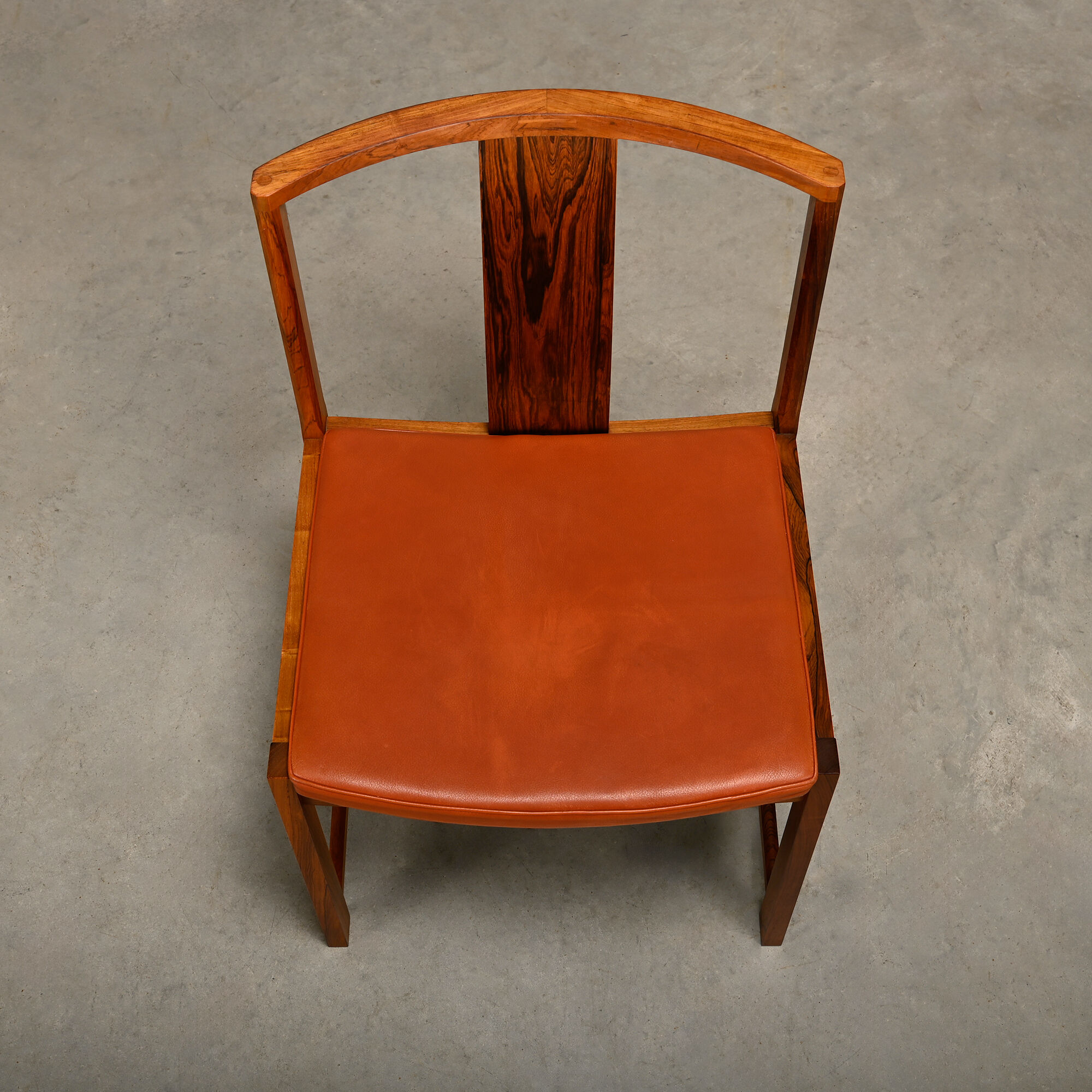 Steen Eiler Rasmussen Rosewood with leather dining chairs Model 700