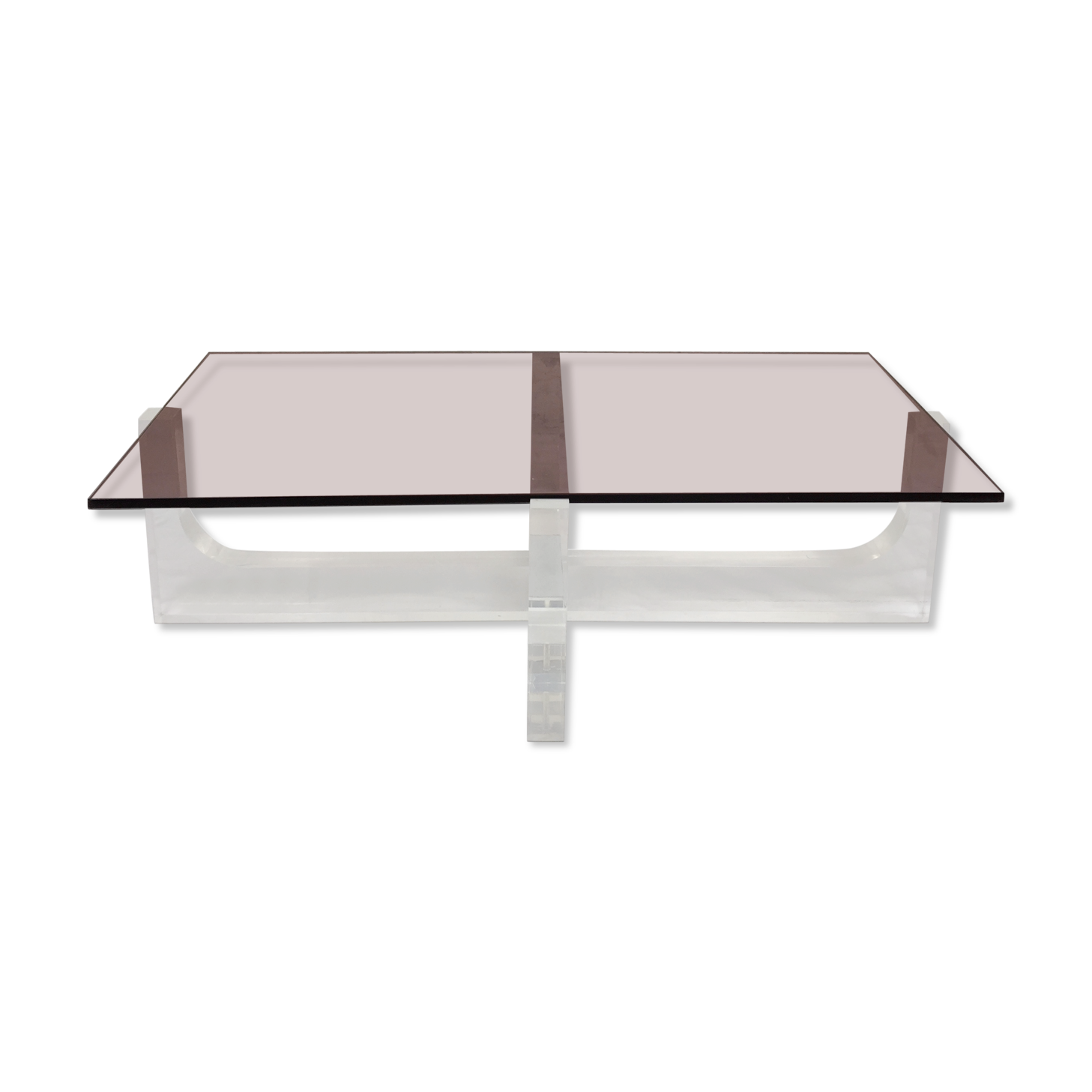 Michel Dumas Plexiglas coffee table circa 1970