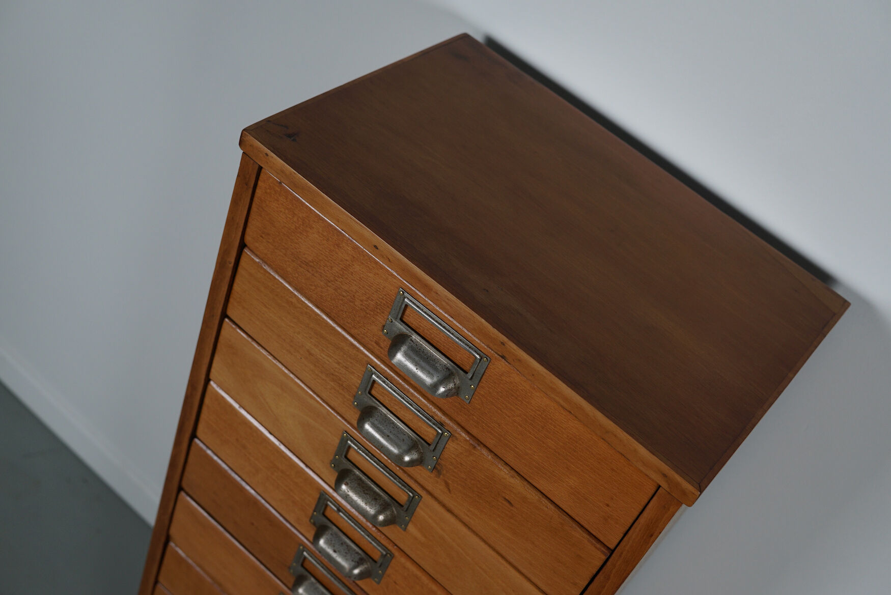 Small Dutch Beech Apothecary Cabinet, 1950s