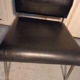 Driver skaï black armchair