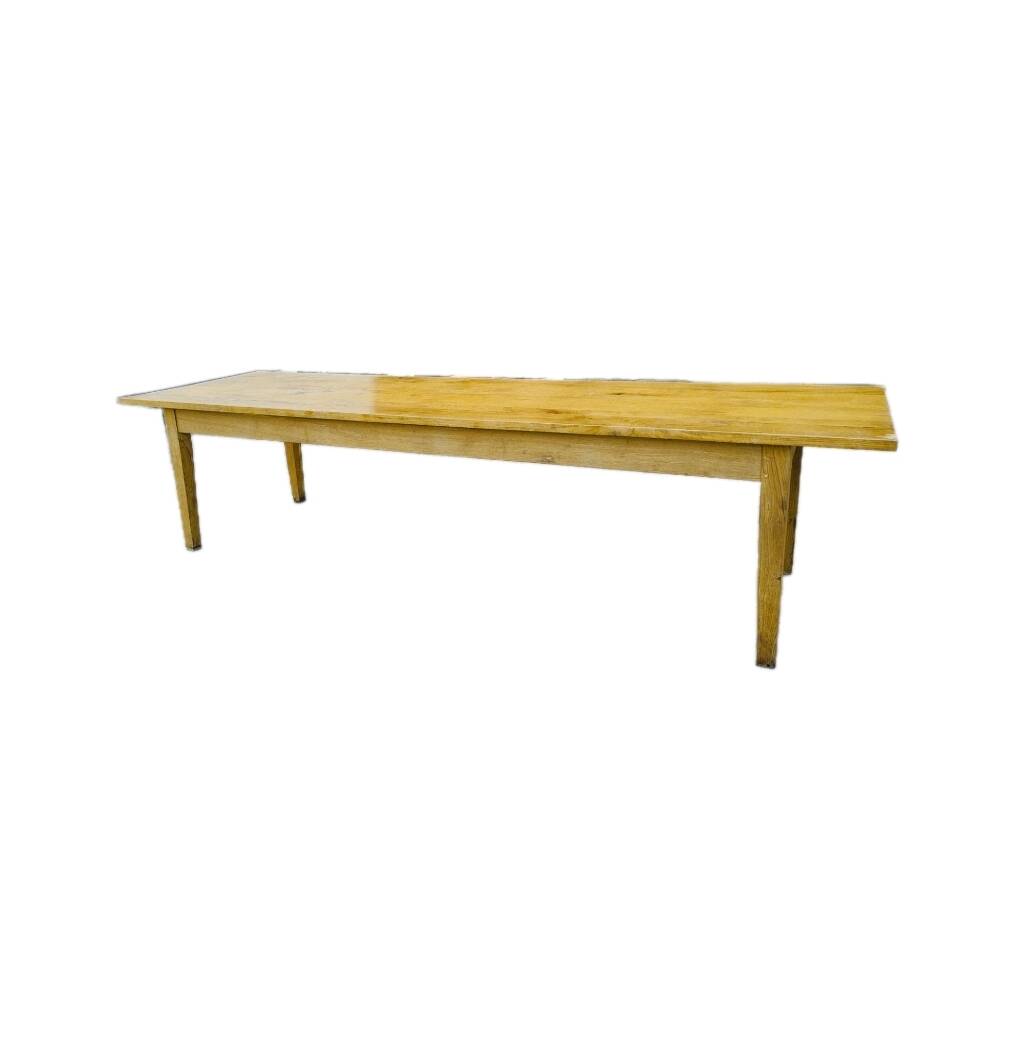 XXL farmhouse table with spindle legs 320 cm in solid oak